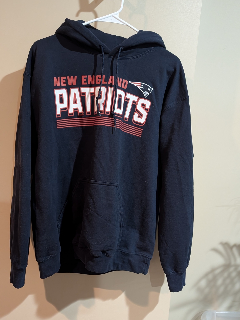 New England Patriots Navy Pullover Hoodie with Team Logo